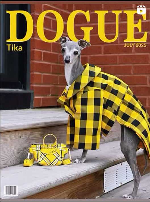 Fotomodell hund Tika the Iggy Dogue Vogue